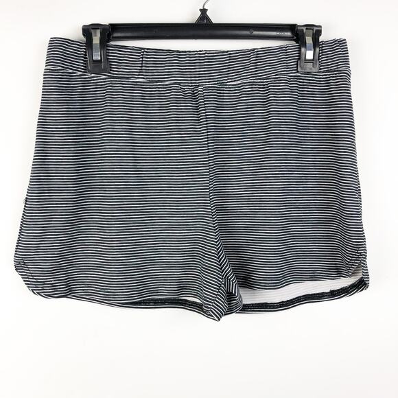 Derek Heart Womens Henley Long Sleeve Striped Pajama Short Set Small Black NWT - Picture 8 of 11